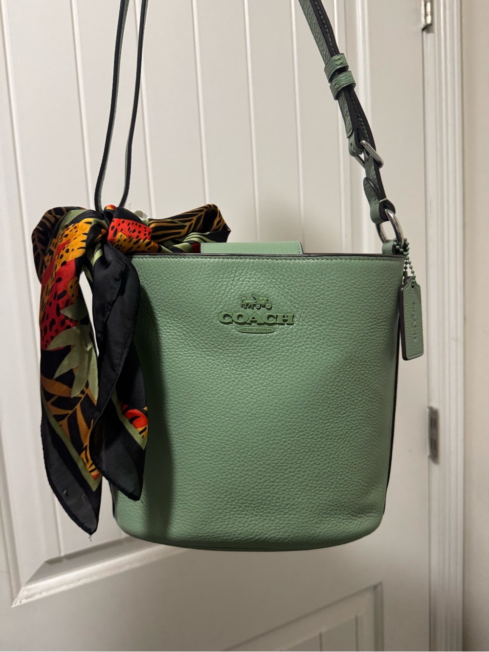 COACH Pebbled Leather Bucket Bag